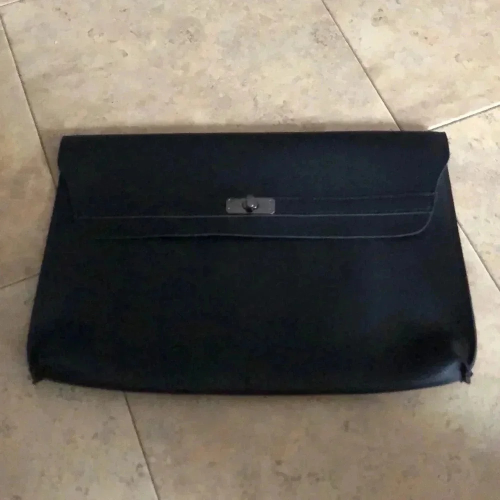 Pebbled Faux Leather Clutch